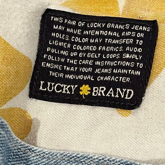 LUCKY BRAND Riley Jean Cut Off Shorts Stretch Denim Embroidered Hem - Picture 9 of 9